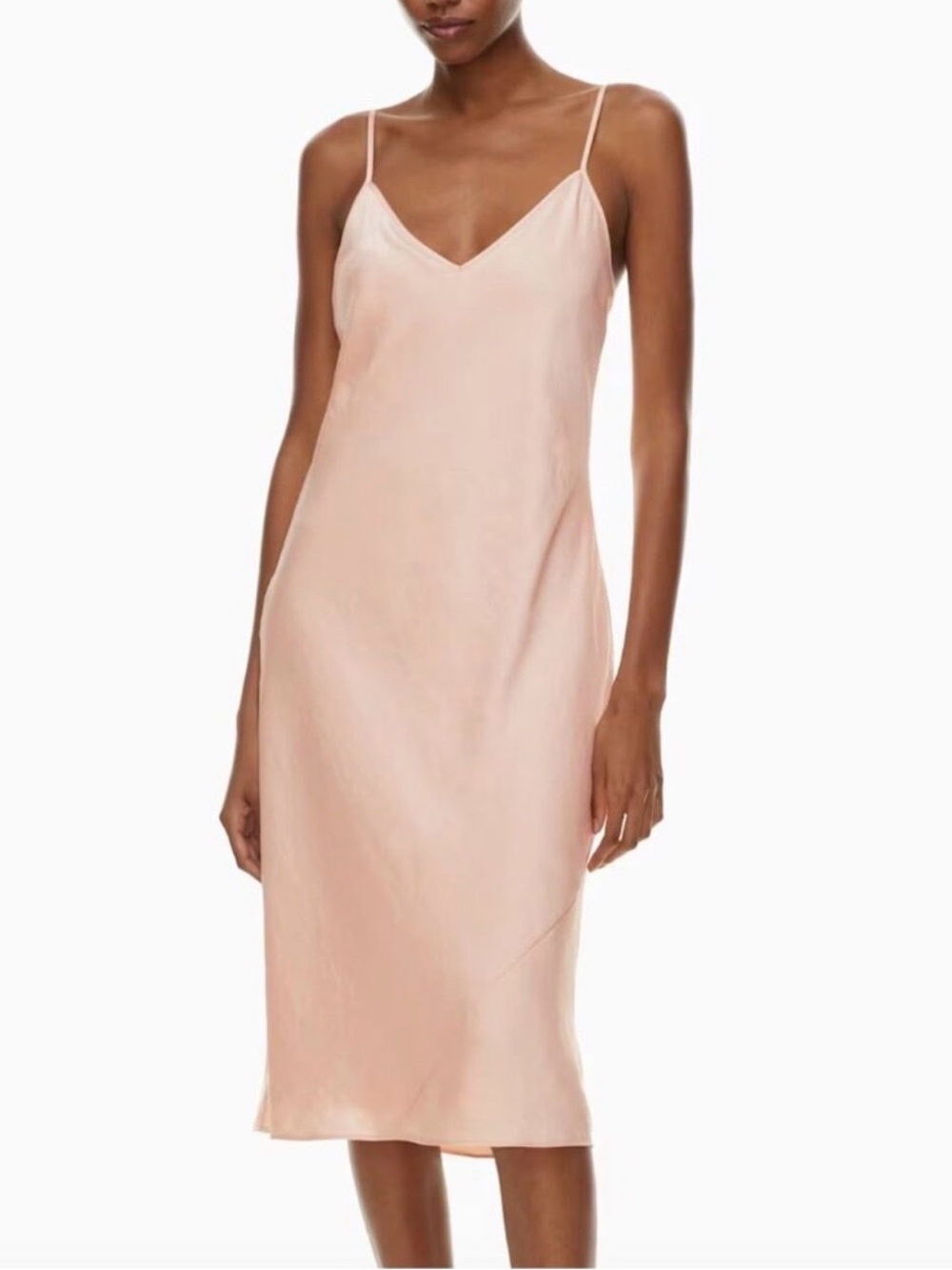 Wilfred Aritzia Satin Slip Dress Midi Bias Cut
2XS